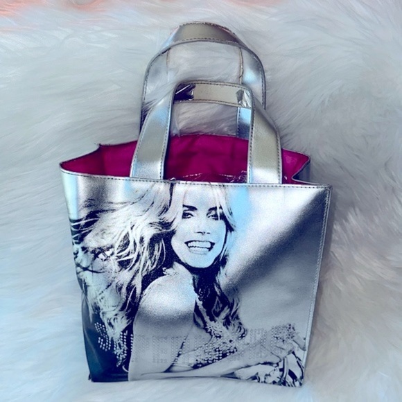 Victoria's Secret Handbags - Victoria's Secret Supermodel Heidi Klum Bag Limited Edition Mini Silver Tote!